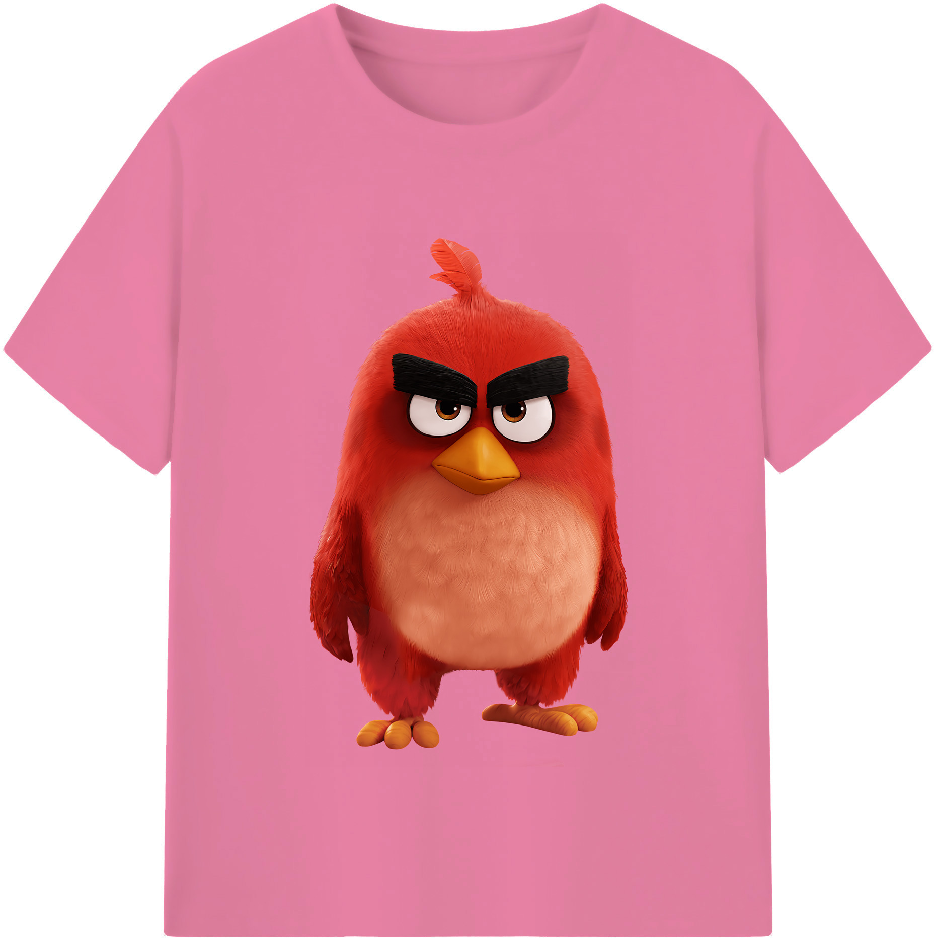 （画像用） Angry Birds アングリーバード 綿100％半袖Tシャツ（フロントプリント）